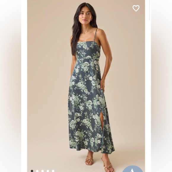 Altar'd State Dresses & Skirts - New with tags Altar’d State Reagan Floral Satin Midi Dress